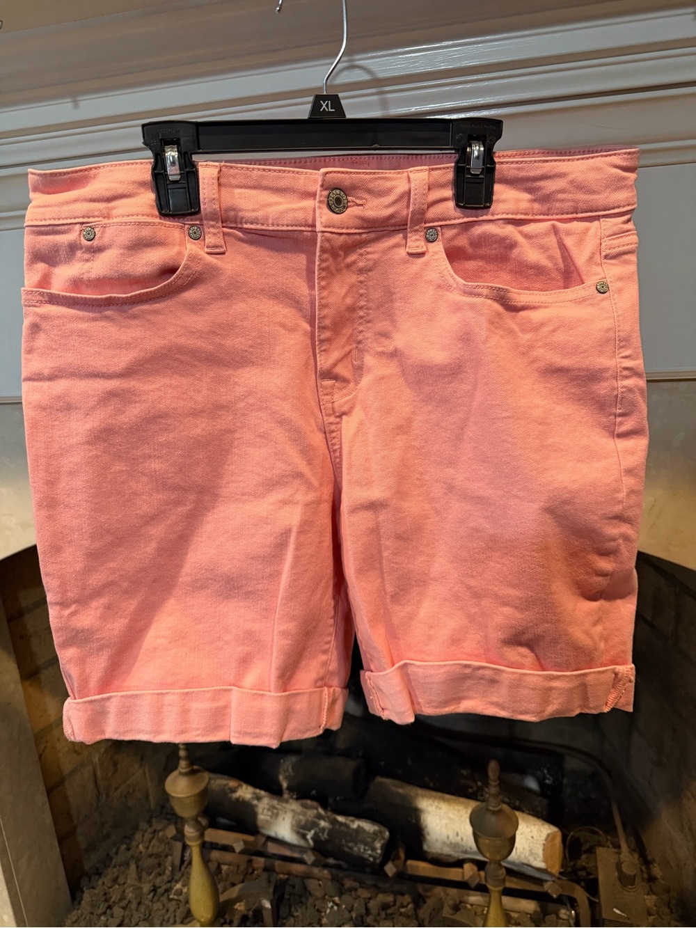 Talbots Pink Rolled-Hem Bermuda Shorts